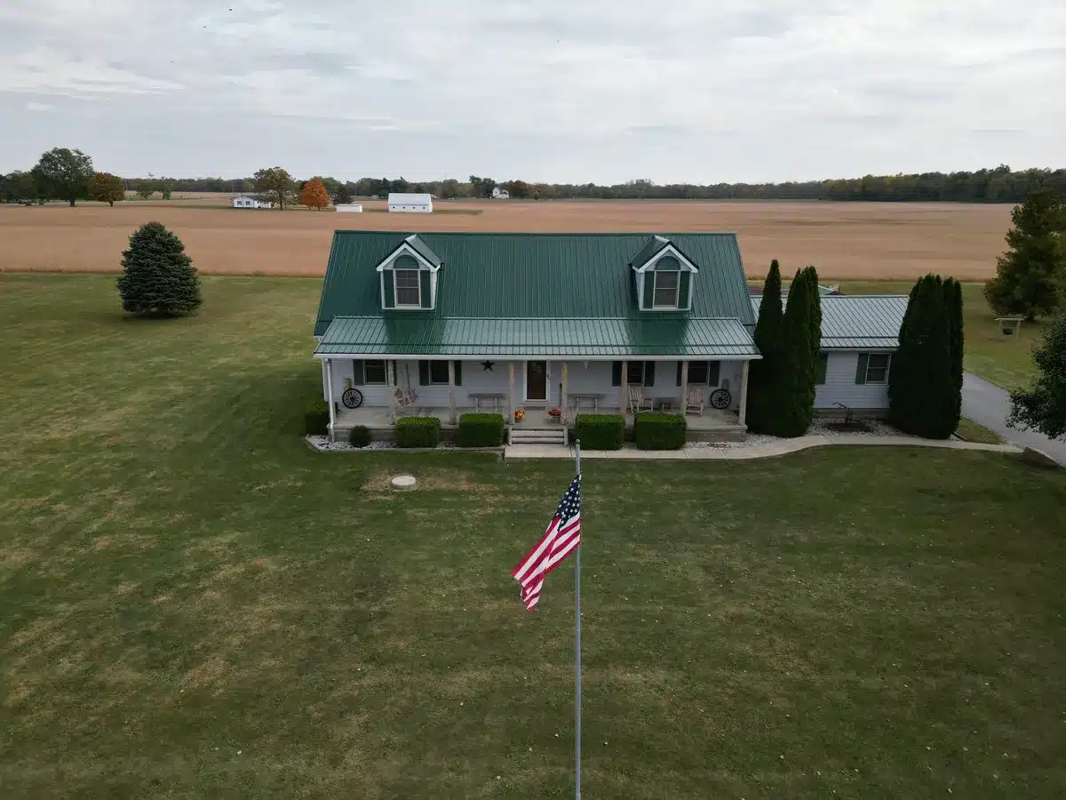standing seam metal roof colors green rooftop