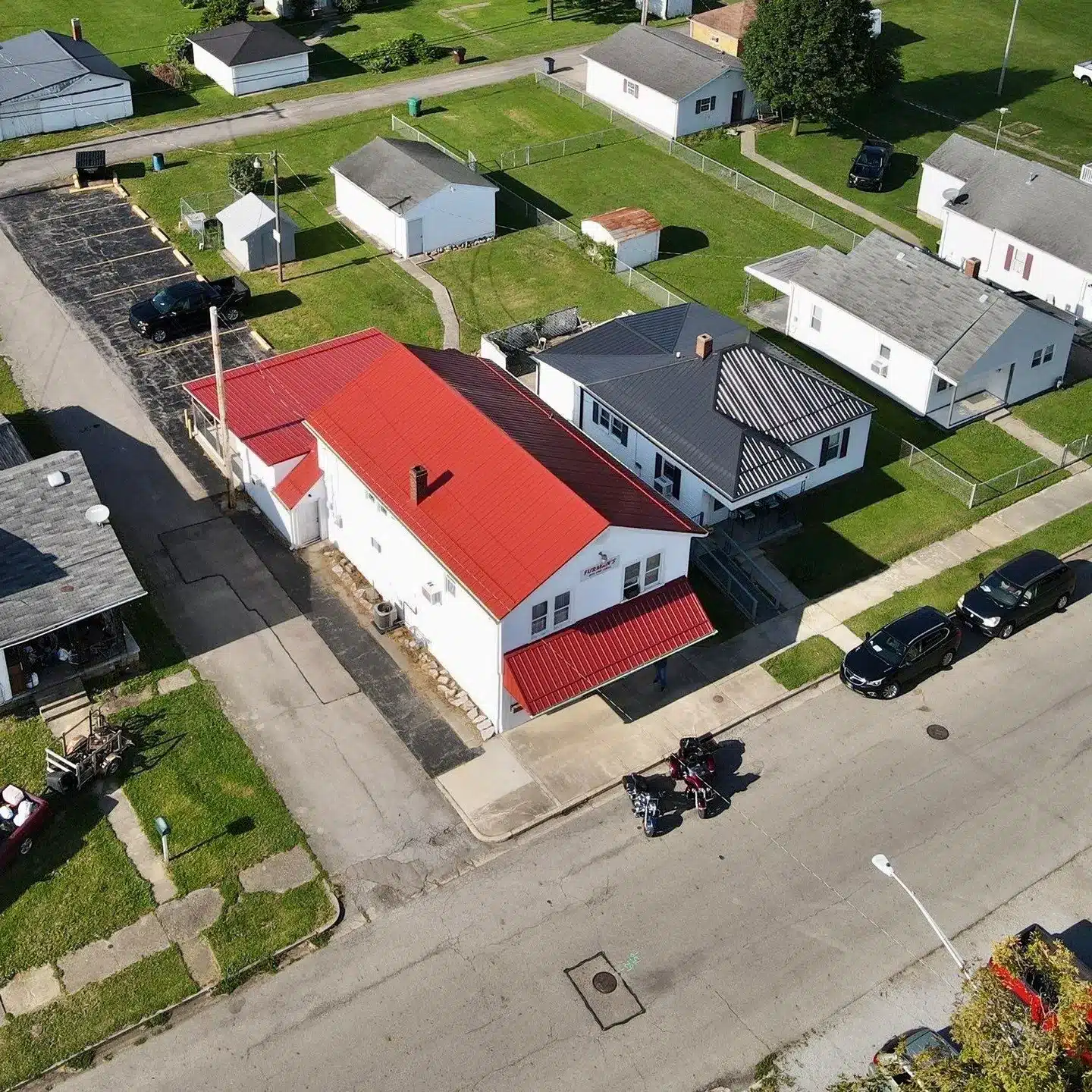 metal roofing with standing seam red and black style