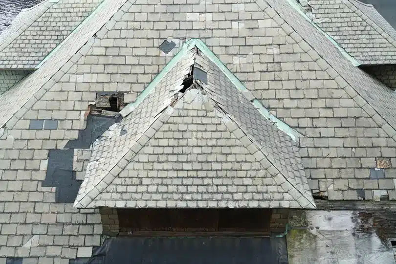 Damaged roof in Milford