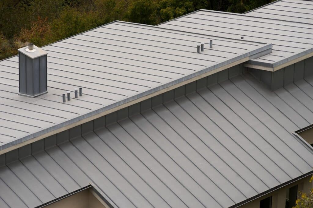 New metal roof on a residential home.